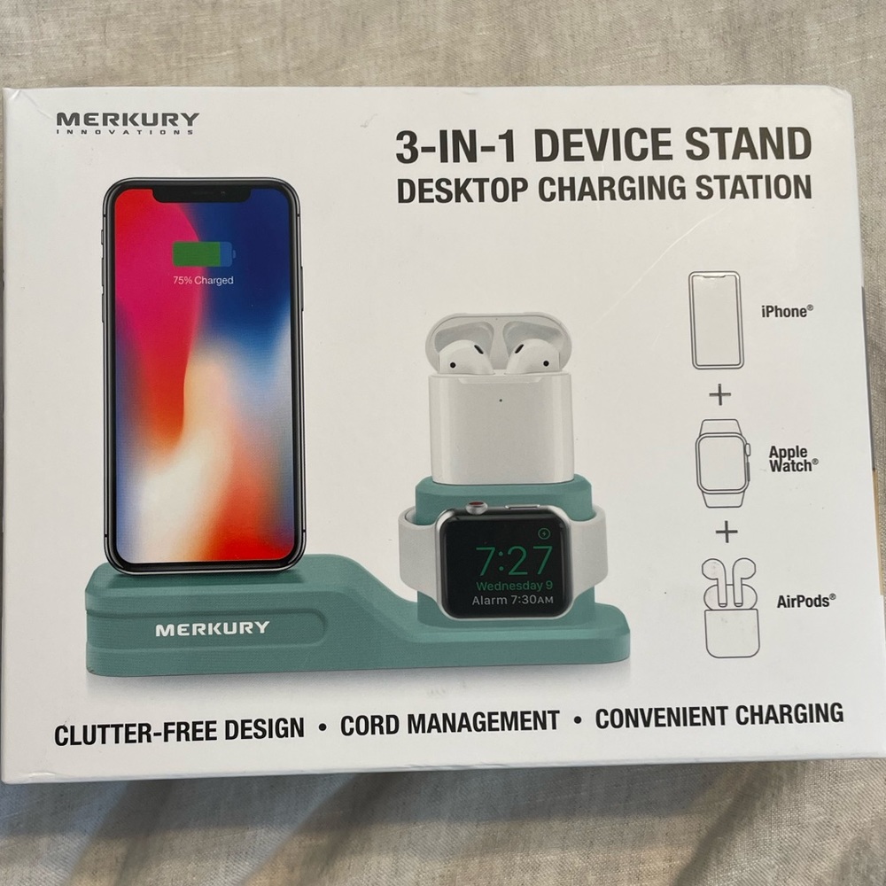 2- 3 in 1 Apple device charging stations